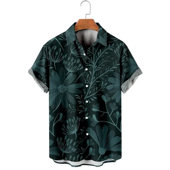 Неформальная рубашка с 3D-принтом лимона, гавайская полинезийская мужская модная рубашка, пляжный топ