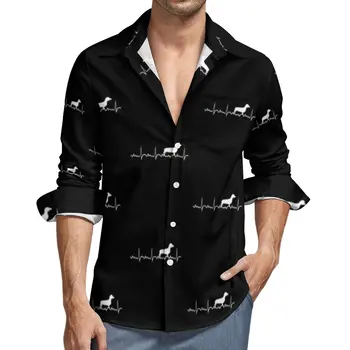 Рубашка с изображением таксы, Повседневные рубашки для домашних собак, Эстетичные блузки с длинным рукавом на заказ, Осенняя Модная одежда оверсайз