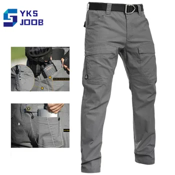 Дышащие походные брюки, мужские противообрастающие Износостойкие брюки-карго с несколькими карманами, мужские хлопковые удобные походные брюки для кемпинга