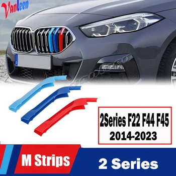 3шт ABS Для BMW F22 F45 F23 F46 F44 Серии 2 Гоночная Решетка Радиатора С Накладкой M Performance Аксессуары 2014-2019 2020 2021