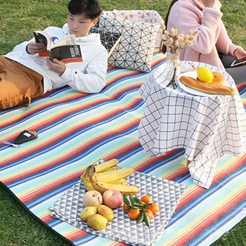 Одеяло для пикника, водонепроницаемый рип-стоп Коврик для пикника с ремнем для переноски и сумкой для хранения для семейного пикника, кемпинга, вечеринки, пляжного туризма