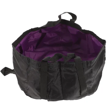 12-литровое Походное Складное Ведро для умывания на открытом воздухе с сумкой для хранения (фиолетовое) блюдо