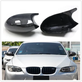 2ШТ Крышка зеркала заднего вида из углеродного волокна Чехол с обратной крышкой для BMW E90 E91 E92 E93 ДО LCI 2005 2006 2007 2008 2009