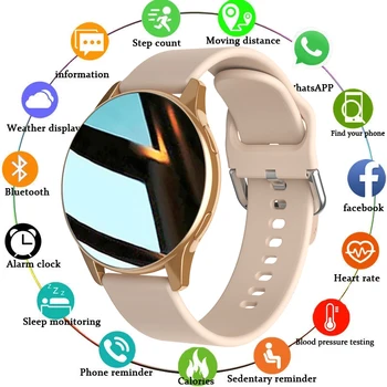 Новые Женские Смарт-Часы С Bluetooth-Вызовом, Мониторинг Сердечного Ритма, Артериального Давления, Умные Часы IP67, Водонепроницаемые Мужские Смарт-Часы + Коробка