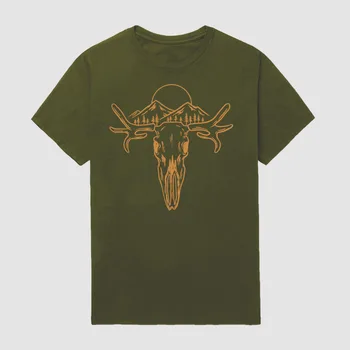 Мужская Уличная футболка Gold Edition Skull Mountain С коротким рукавом