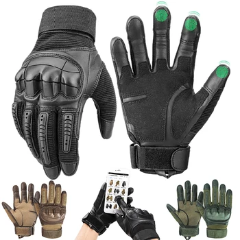 Тактические перчатки для езды на мотоцикле, перчатки для взрослых с сенсорным экраном, спортивные перчатки для альпинизма на открытом воздухе, защитные нескользящие перчатки