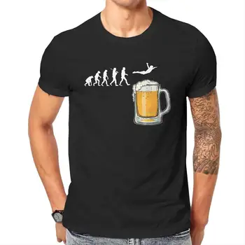 Мужские футболки Beervolution, винтажная футболка Evolution, футболка с коротким рукавом и круглым вырезом, топы из 100% хлопка с графическим рисунком