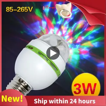 E27 LED 3 Вт Красочная Вращающаяся Электрическая лампочка Mini Ball Night Light KTV Bar Disco Хрустальный шар Сценический Светильник Лампа для атмосферы вечеринки