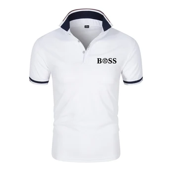 Модная молодежная футболка для гольфа 2023 Летние Высококачественные мужские рубашки поло, повседневный Удобный дышащий топ с коротким рукавом, мужская рубашка поло
