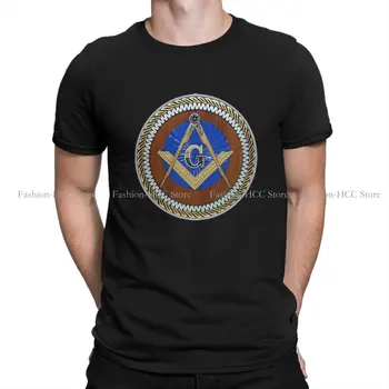 Классная Стильная Футболка Из Полиэстера Freemason Gold Square Compass Удобная Креативная Идея Подарка Материал Для Футболки
