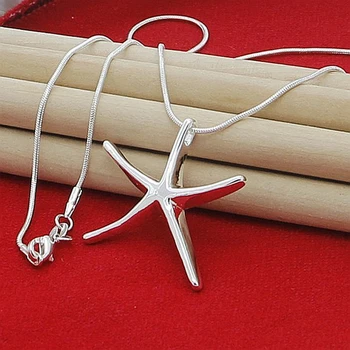 Высококачественное ожерелье с подвеской в виде звезды для женщин из стерлингового серебра 925 пробы, ювелирные изделия оптом