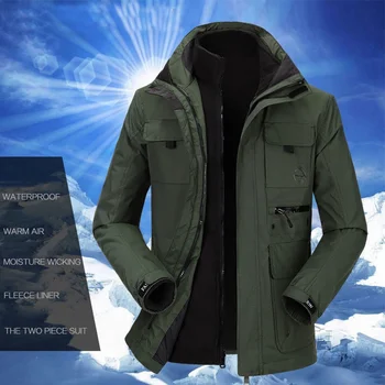 Мужская уличная зимняя теплая тактическая куртка с водонепроницаемой флисовой подкладкой, утепленное пальто, Ветровка, куртки с капюшоном для пеших прогулок и скалолазания