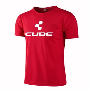 Футболка с 3D-принтом CUBE Letter, летняя дышащая сетчатая быстросохнущая спортивная одежда, круглый вырез, топ с коротким рукавом, футболка для фитнеса на открытом воздухе