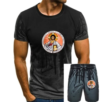 Модные футболки с греческой православной иконографией Иисуса, мужские графические мужские футболки, Мужские хлопковые футболки, топы, аниме Harajuku Уличная одежда