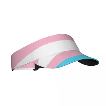 Летняя солнцезащитная шляпа с регулируемым козырьком, защита от ультрафиолета, пустая спортивная солнцезащитная кепка с флагом трансгендера