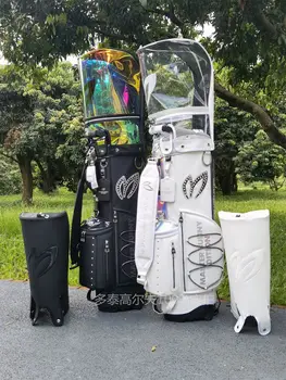 Сумка для гольфа, водонепроницаемые сумки-кэдди, Женская Мужская сумка-кронштейн, Ультралегкая переносная сумка-подставка для гольфа из искусственной кожи