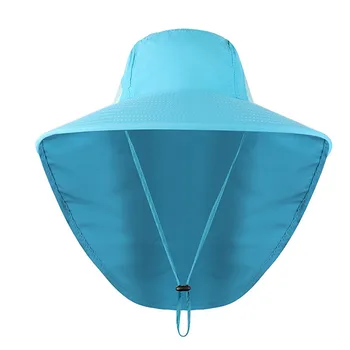 2023 Новая Однотонная Солнцезащитная шляпа с сетчатым отверстием, Дышащая Большая Шаль, Высококачественная Рыбацкая шляпа, Походная Солнцезащитная шляпа Gorras