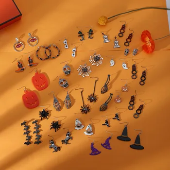 Серьги-подвески в виде тыквы на Хэллоуин для женщин, Шляпа Ведьмы, серьги-крючки, украшения для пирсинга в виде паука