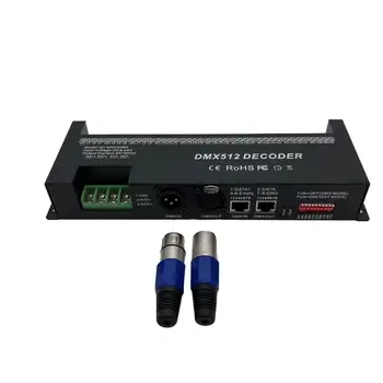 DMX 512 RGB 30 каналов контроллер светодиодной ленты DMX декодер диммер DC9V-24V драйвер 30CH DMX512 Постоянный декодер