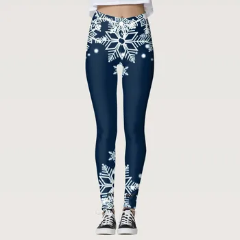 Рождественские брюки с буквенным принтом для женщин, зимние повседневные леггинсы для йоги, Леггинсы для спортзала, женские леггинсы с обшивкой, женские брюки пуш-ап.