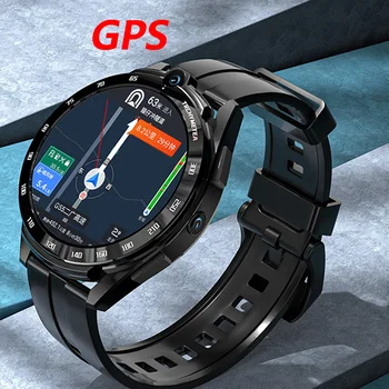 GPS 4G Смарт-часы мужские 6 ГБ 128 ГБ Android 11 Мужские часы-телефон с двойной камерой, пульсометром, WIFI Смарт-часы для Android IOS