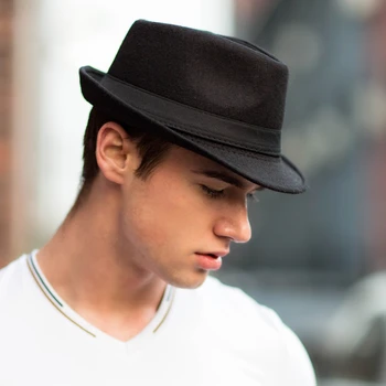 Зимние фетровые шляпы для мужчин, верхняя джазовая шляпа, Котелки для взрослых, классическая версия, шапки-ушанки