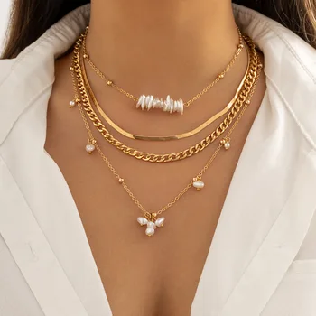 Женское ожерелье из искусственного жемчуга в форме модных ювелирных изделий в стиле хип-хоп