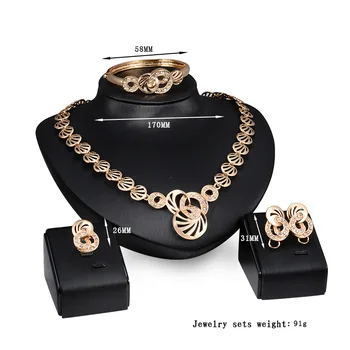 Ожерелье из креативного сплава, серьги, кольцо, браслет, набор ювелирных изделий для женщин