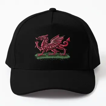 Бейсболка с драконом под флагом Уэльса, повседневная спортивная весенняя шляпа.
 Casquette Fish Outdoor Mens Boys Snapback Летняя шляпа с принтом, черная