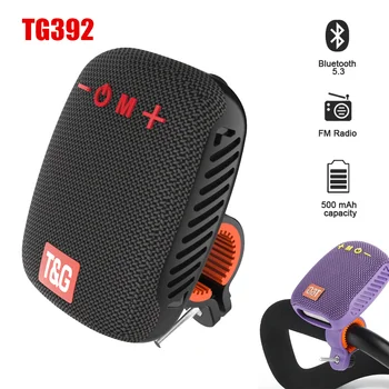 T & G TG392 Bluetooth-динамик, уличный велосипед, Портативный Громкая связь, IPX5 Водонепроницаемый TWS USB TF, Беспроводной сабвуфер, громкоговоритель