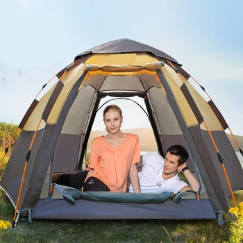 полностью автоматическая непромокаемая палатка для 3-4 человек, походный кемпинг, многоместная семейная палатка для отдыха
