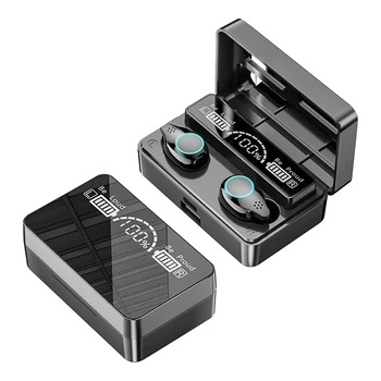Наушники Bluetooth с сенсорным управлением и зарядным чехлом, водонепроницаемые спортивные стереонаушники, гарнитура с микрофоном