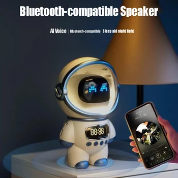 Умный динамик для астронавта, Bluetooth-совместимая мини-звуковая коробка, Портативная стереосистема, Интерактивное аудио с искусственным интеллектом, с будильником, Креативный подарок