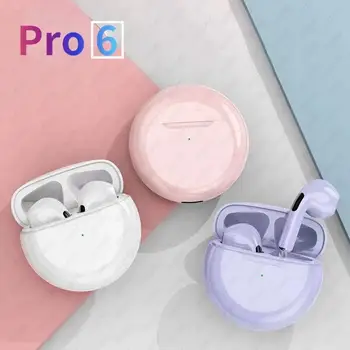 Беспроводные наушники Bluetooth Pro6 Tws Наушники Mini Heaset с зарядным чехлом Водонепроницаемые наушники для всех телефонов Huawei iPhone