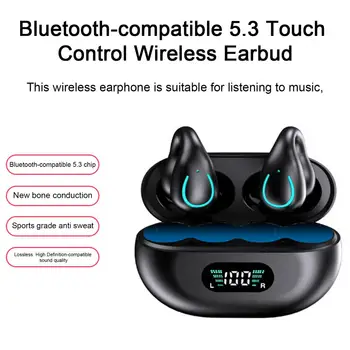 Беспроводные наушники с зажимом для ушей Костная проводимость Не в ухе Спортивный бег Совместимые с Bluetooth наушники 5.3 для дома
