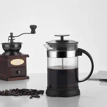 стеклянный кофейник, прибор для ручной варки кофе, бытовой заварочный чайник с фильтром, французский кофейник с фильтром под давлением
