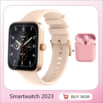 Умные часы с Bluetooth-вызовом, 1,81-дюймовый IPS полноэкранный сенсорный монитор сердечного ритма, артериального давления, женские физиологические часы с напоминанием