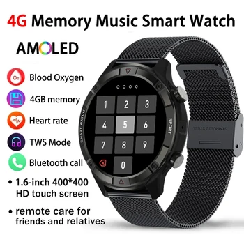 Для Мужчин Huawei TWS Наушники 4G Память Музыка Смарт-Часы Игры AMOLED 454*454 HD Всегда На дисплее Bluetooth Вызов смарт-часы Новые