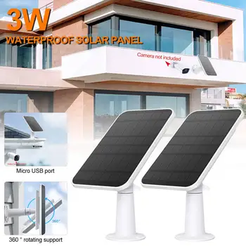 Солнечные панели для домашней камеры безопасности, наружное водонепроницаемое зарядное устройство на солнечных батареях с зарядным кабелем.