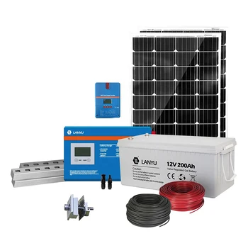 LANYU PV 5KW 10KW 20KW Солнечная Энергетическая Система Mono Монокристаллические Панели Off Grid Солнечная Система Для Дома