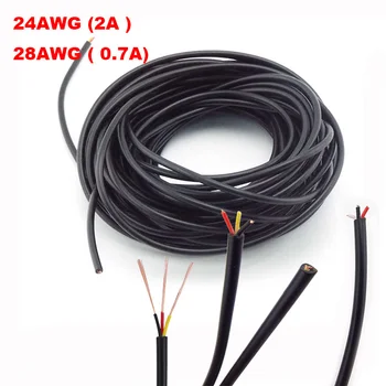 3-жильный кабельный разъем из медного провода, проводник шнура питания, электрический софт для удлинения светодиодной ленты своими руками 24AWG 28AWG