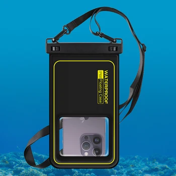 Водонепроницаемые сумки для телефонов HAISSKY IP68, большая плавательная сумка для хранения, универсальные водонепроницаемые сумки через плечо с регулируемым шнурком