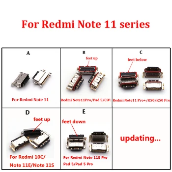 10 шт. USB-Порт Для зарядки Xiaomi Civi Redmi K50 10C Note 11 E Pro/11S/11E/11Pro/Note11S/Note11 Pro +/Pad 5 Разъем Для Зарядного устройства